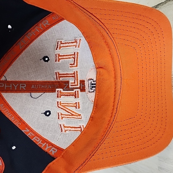 Zephyr University of Illinois Fighting Illini blue orange baseball hat cap FLAW - Picture 7 of 9